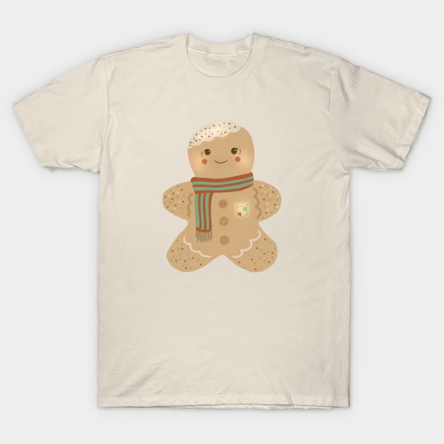 Christmas Gingerbread Cookie T-Shirt by aaalou